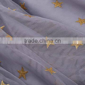 YAKUYIYI Hot Sale Girl Grey Star Print Mesh Overlay Princess Skirts for Wholesale photo-3