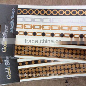 Trending Hot Products 2015 New Product Gold Metallic Flash Temporary Tattoo Sticker photo-4