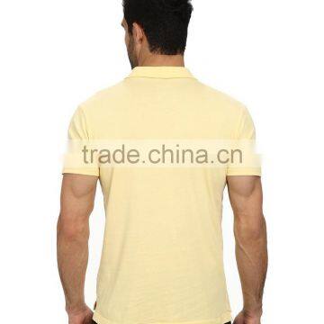 Bulk Sale Paperweight Yellow Golf Polo Shirt Collar Design 100% Cotton Model Golf Polo Shirts for Men