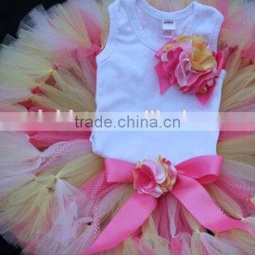 Fashion Baby Girls Party Wear Fluffy TuTu Sets Colorful Tulle TuTu Pettiskirts photo-3
