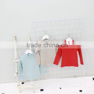Pure cotton long sleeve candy color undershirt kids plain dyed T-shirt for boys and girls