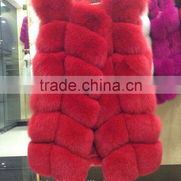 2017 Real Women Winter Fur Vest Fur Coat Natural Fox Fur --pc252 photo-2