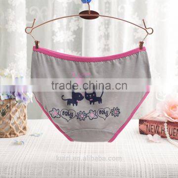 Summer Low Waist Teen Girls Cotton Brief Cute Cats Underwear photo-2