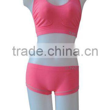 new style seamless woman underwear ladies sport bra & boxer