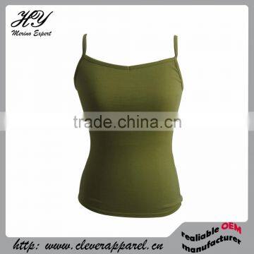 100% Superfine Machine Washable Merino Wool Women Tank Top Vest Singlet photo-2