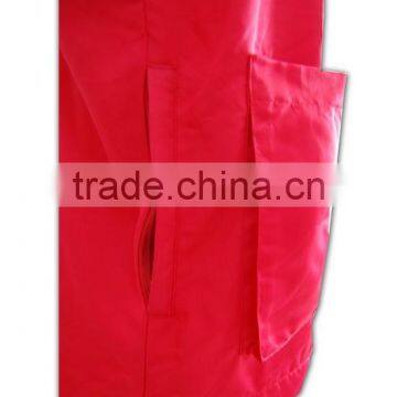 ISO 9001 Audit Factory 100% Polyester Zip up Red Fitted Safety Vest