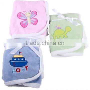 Baby Coral Blanket Embroidered/baby Blanket/fleece Blanket/wholesale Blanket