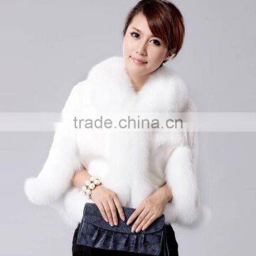 Faux Fur Wedding Evening Dresses Wrap Faux Fur Shawl photo-5