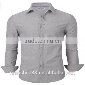 2016 New Wholesale Plain Oxford Cotton Button Down Custom Mens Casual Dress Shirts photo-5