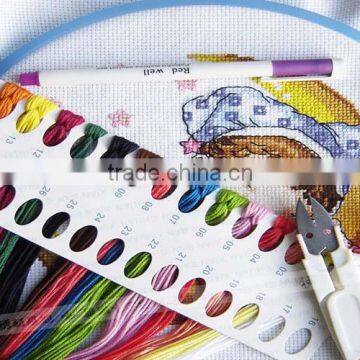 Wholesale Cardboard Threading Board Paper Board Embroidery Threading Board 30 Holes for Cross Stitch Materials