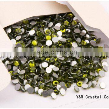 SS30 288pcs/lot Olivine Color High Quality Nails Flat Back Non HotFix Rhinestones photo-5