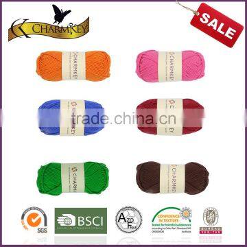 Charmkey Baby Sweater Knitting Yarn Natural Fiber Combed Cotton Yarn Hand Knitting Yarn photo-5