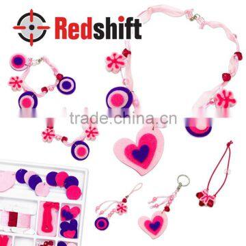 OEM Children Crafts Create Your Own Heart Style Felt Jewelry Kit photo-2