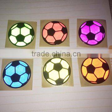 Cheap Custom Made Round Reflex Sticker Football Shape Decal photo-2