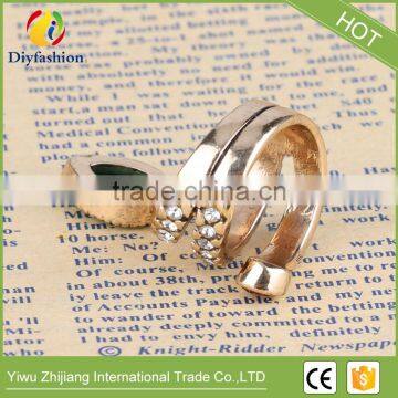 Animal Ring Jewelry For Women Finger Fashion Accessories Retro Gold Green Stone Snake Ring Party Gift photo-4