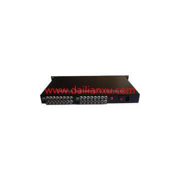 32BNC to fiber converter 32channels digital video/audio/data fiber optical transmitter and receiver