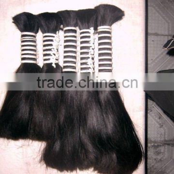 Wholesale unprosessed double drawn hair, hot selling cheap non remy double drawn bulk hair extension from China