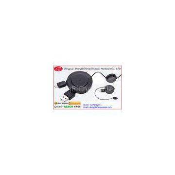 4 cores One Way Retractable Cable , Micro 5pin To Open Wires Cable