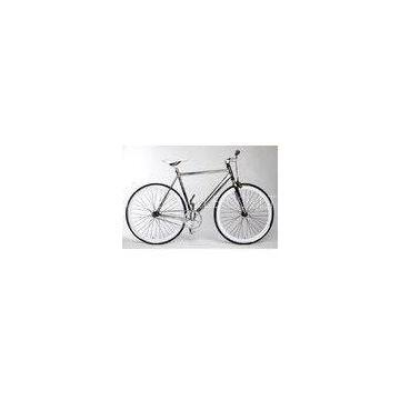 Simple Single Speed Mens City Bike With Synthetic Leather Saddle