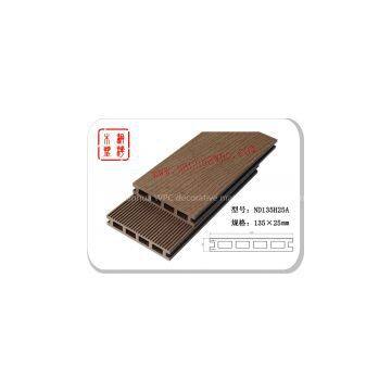 nanhua waterproof  fireproof wpc   hollow wood deckingl PE material 135x25