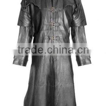 Mens Pure Leather Goth / Matrix Trench Coat