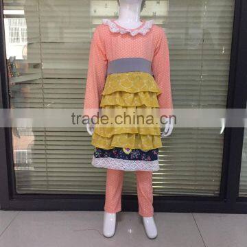 wholesale baby girls mustard pie clothing sets