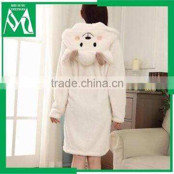 Cute cotton terry robe unisex animal bathrobe for adults