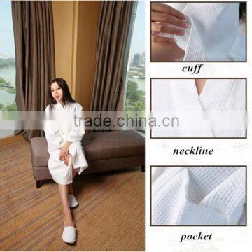 100% cotton soft hotel waffle bathrobe