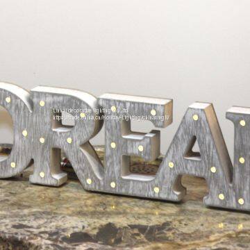 party decorative lighting wooden alphabet letters lighting decoration