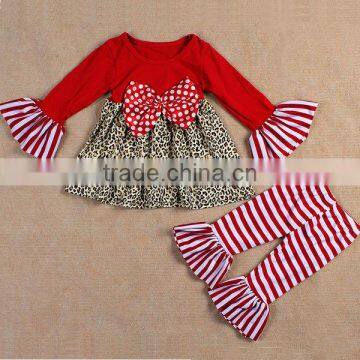 2014 new arrival baby dress set red dress with bowknot in the waist puff sleeve