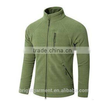 fleece jacket men windproof warm jacket green sports coat men