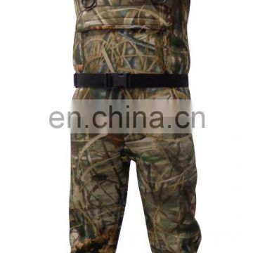 Men comfortable camo neoprene fishing chest waist wader