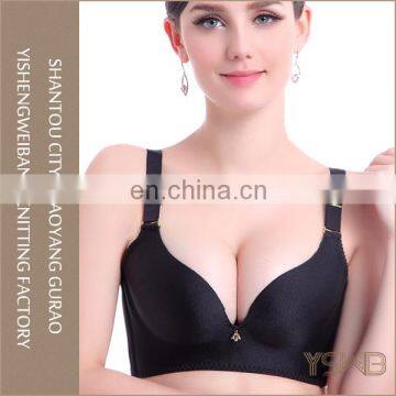 High quality fashion woman comfortable push up adjustable bra