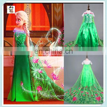 Movie Elsa Anna Dress Children Cosplay Party Costumes HPC-3105