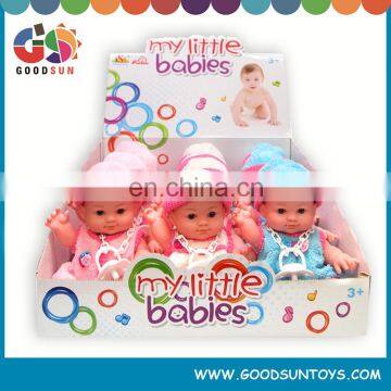 Funny real mini baby toy doll with IC baby doll in sweater