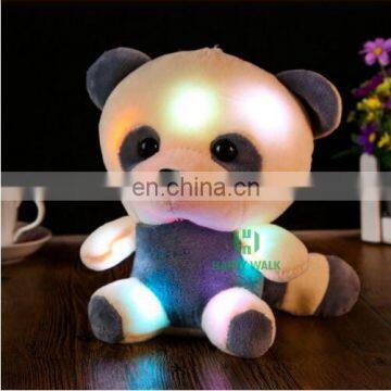 HI CE latest custom cute baby panda plush toy kids led light up toys for sale