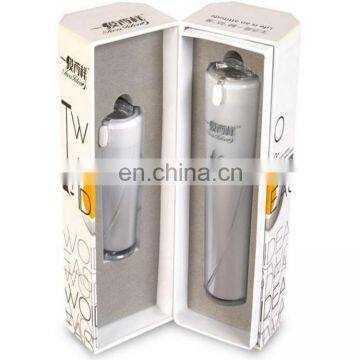 Wholesale Custom Made Recycled Cylinder Shape White Cardboard Paper Box With Sponge Insert for Glass Packaging photo-4