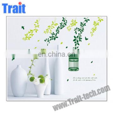 Birdcages and Green Vine Design Removable Plastic Wall Stickers(140x87cm)