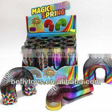 Long Plastic kids toy spray paint color rainbow slinky spring