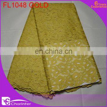 Swiss Lace/african Lace Fabrics/african Fabrics/guipure Lace Fabric/african Organza Lace Fabric FL1048 Gold