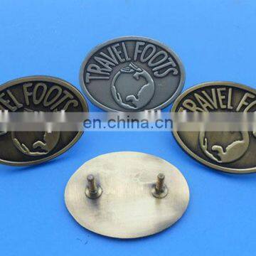 antique imitation style metal logo tag plate for furniture