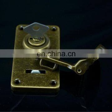 Custom Made Antique Bronze Travel Vanity Luggage Hasp Locking Case Latch With Key photo-4