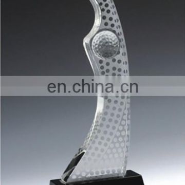 Arc Golf Crystal Trophy Award For Competition Favor Gifts