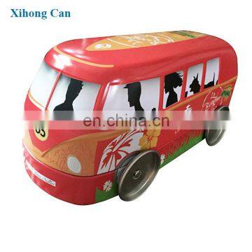 wholesale custom toy vintage tin box with wheels