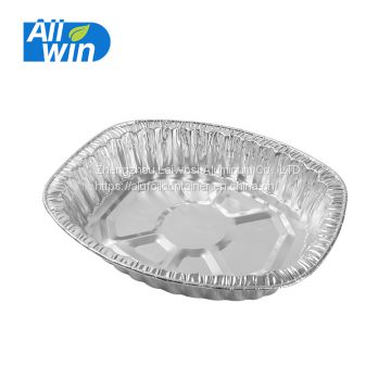 Large Oval aluminium foil roasting pan for turkey roasting