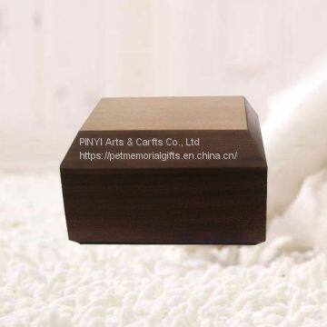 Unique Walnut Cheap Birch Wood Pet Aftercare Cremation Ashes Memorial Urn Boxes