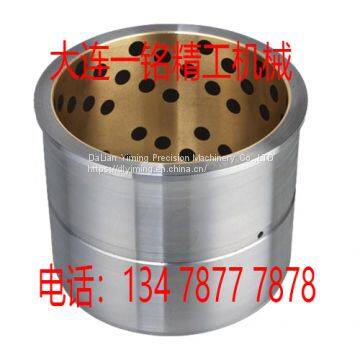 bimetal inlaid self-lubricating bearing, steel based copper inside inlaid graphite, steel based copper alloy oilless bushing.