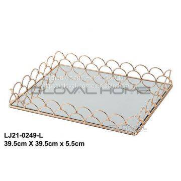 metal rectangular tray