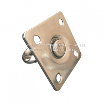 Stainless Steel Square Pad Swivel Eye Plate HKS3216 For Sail Boats & Yachts