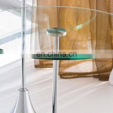 42'' Round Tempered Glass Dinning Table Flat Polished Edge Top With Factory Price